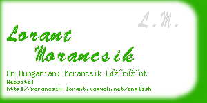 lorant morancsik business card